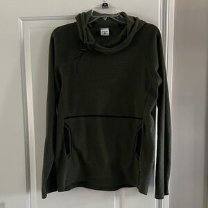 Melanzana Forest Green Textured Hoodie